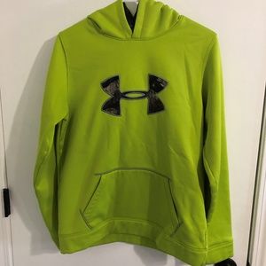 Green and camo Under Armor hoodie